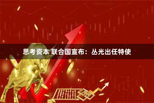 思考资本 联合国宣布：丛光出任特使